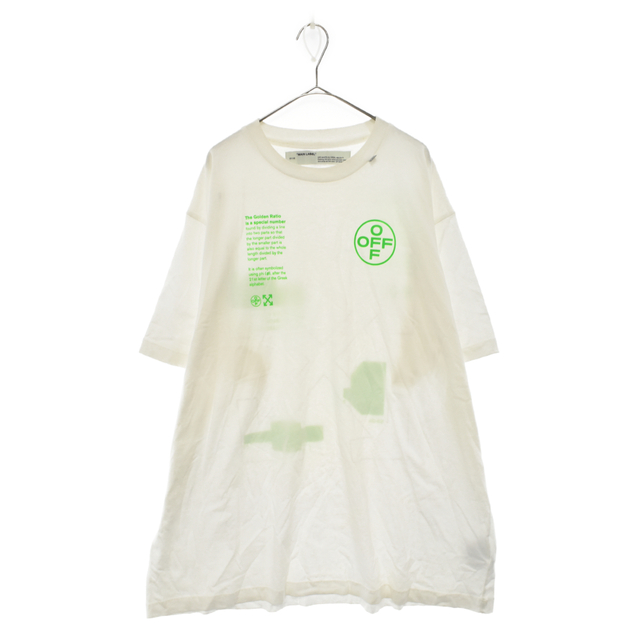 ライトニングボルト off white オフホワイト OFF WHITE 20SS 【 Arch Shapes S/S Over Tee  OMAA038R20185006 】 アーチ シェイプ Tシャツ n2208