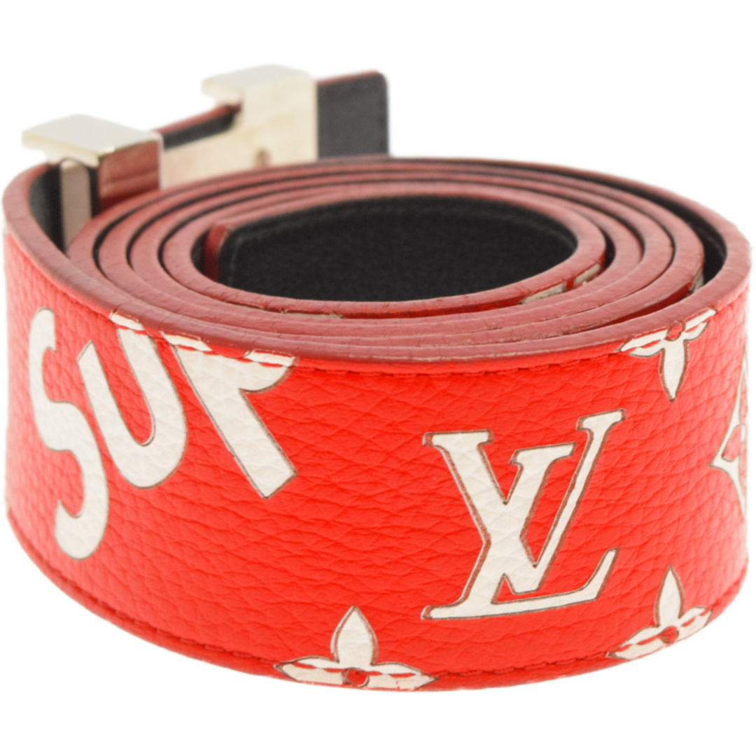 SUPREME シュプリーム 17AW×LOUIS VUITTON LV Initiales 40 MM Belt サンチュール LVイニシアル モノグラムレザーベルト MP015U レッド