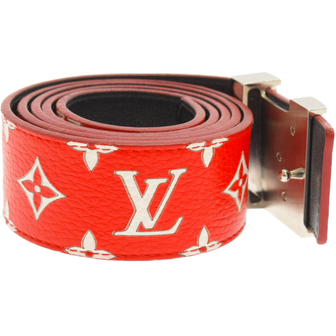 SUPREME シュプリーム 17AW×LOUIS VUITTON LV Initiales 40 MM Belt サンチュール LVイニシアル  モノグラムレザーベルト MP015U レッド