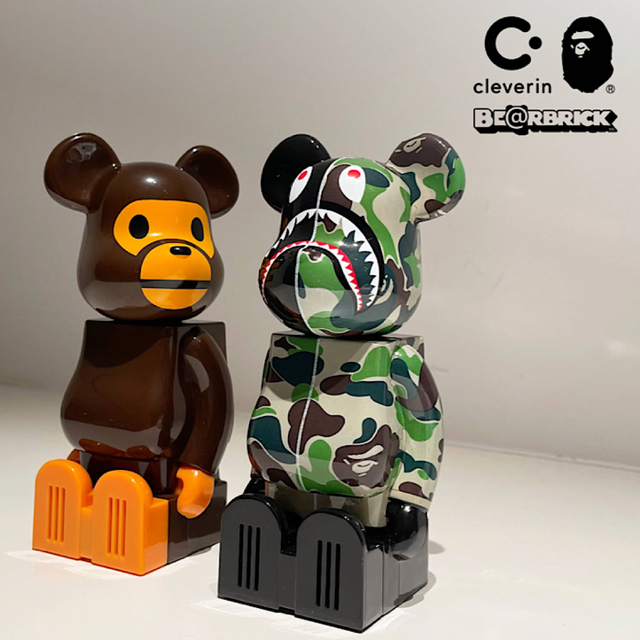 cleverin BE@RBRICK CAMO SHARK、BABY MILO