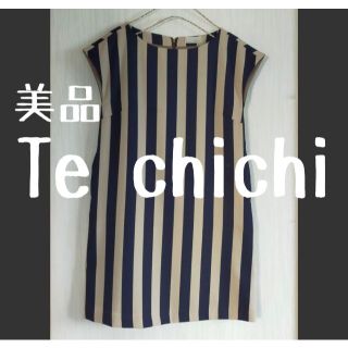 テチチ(Techichi)の美品 Te chichi テチチ ストライプ ワンピース(ひざ丈ワンピース)