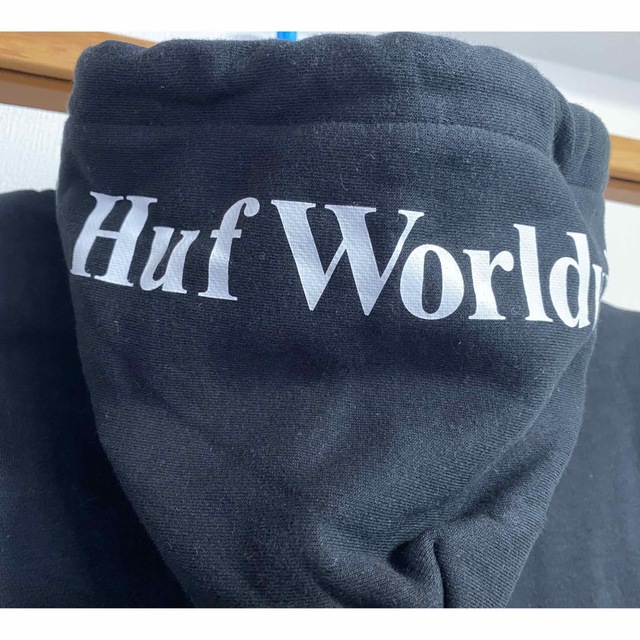 HUF(ハフ)の人気‼︎ HUF パーカー　黒　サイズM シンプル メンズのトップス(パーカー)の商品写真