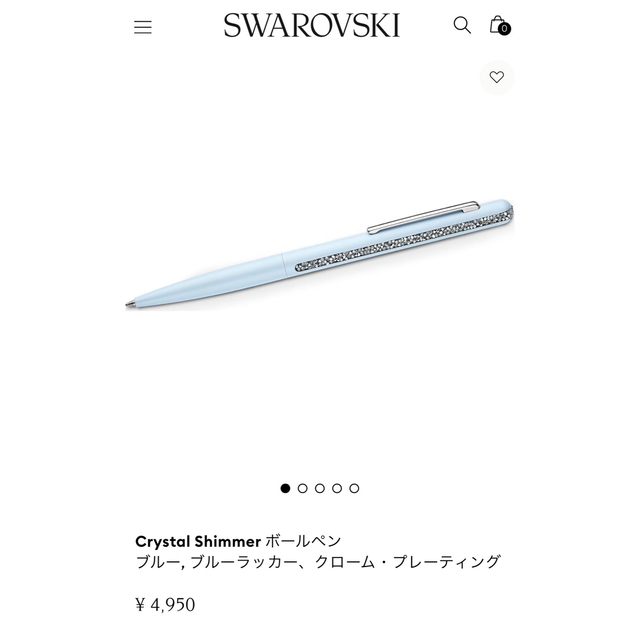 SWAROVSKI(スワロフスキー)のスワロフスキー　ボールペン　水色　プレゼント インテリア/住まい/日用品の文房具(ペン/マーカー)の商品写真