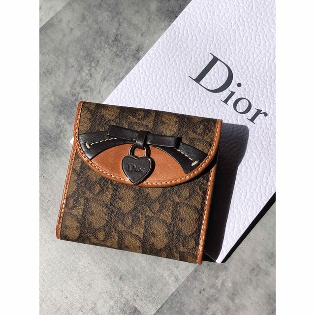 Dior　クリスチャンディオール　ミニ　財布　ハート　トロッター　オブリーク