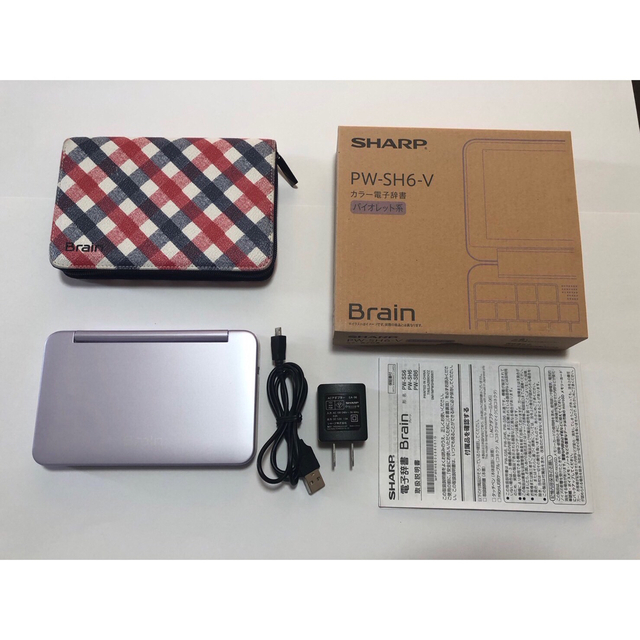 SHARP(シャープ)の純正ケース付きシャープ SHARP PW-SH6V カラー電子辞書 スマホ/家電/カメラのPC/タブレット(電子ブックリーダー)の商品写真