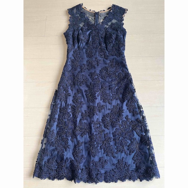 ☆TADASHI SHOJI☆レースワンピースドレスネイビー☆タダシショージ ...