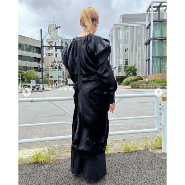 YOHEI OHNO Takazuka Satin Shirt Dress YOHEI OHNO Takazuka Satin Shirt Dress