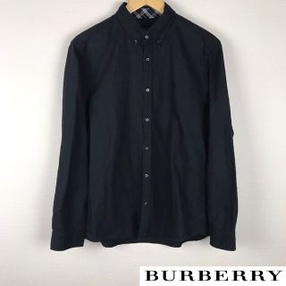 バーバリーブラックレーベル(BURBERRY BLACK LABEL)の美品 BURBERRY BLACK LABEL 長袖シャツ ブラック サイズ3(シャツ)