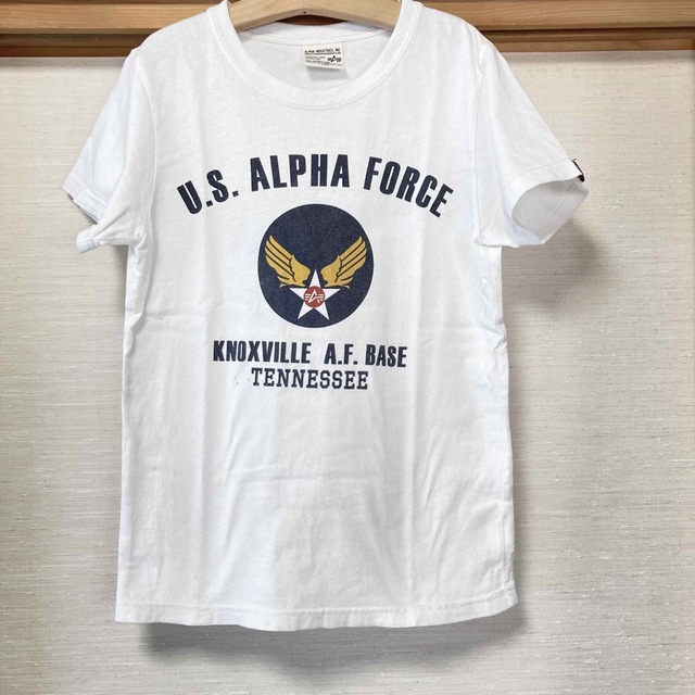 ALPHA INDUSTRIES(アルファインダストリーズ)のALPHA/AIR FORCE プリントTシャツ 150㎝ キッズ/ベビー/マタニティのキッズ服男の子用(90cm~)(Tシャツ/カットソー)の商品写真