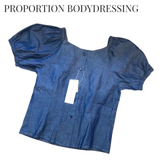 プロポーションボディドレッシング(PROPORTION BODY DRESSING)のPROPORTION BODYDRESSING シャンブレースクエアブラウス(シャツ/ブラウス(半袖/袖なし))