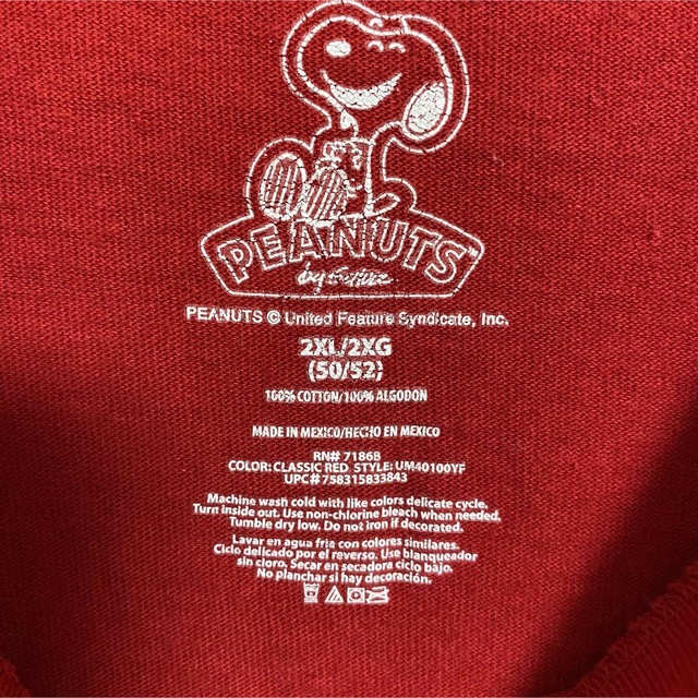 PEANUTS(ピーナッツ)の【入手困難】PEANUTS スヌーピー　Tシャツ　2XLサイズ　ゆったり　一点物 メンズのトップス(Tシャツ/カットソー(半袖/袖なし))の商品写真