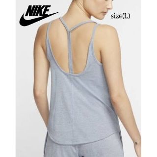 ナイキ(NIKE)の【NIKE】ウィメンズ ヨガ ストラッピーRIB タンクトップ (L)(ヨガ)