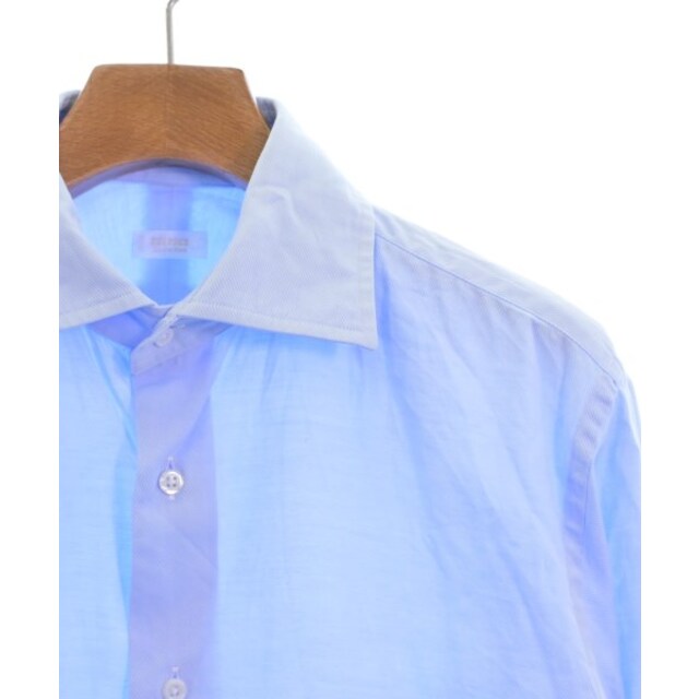 EDIFICE(エディフィス)のEDIFICE エディフィス ドレスシャツ 39(M位) 水色 【古着】【中古】 メンズのトップス(シャツ)の商品写真
