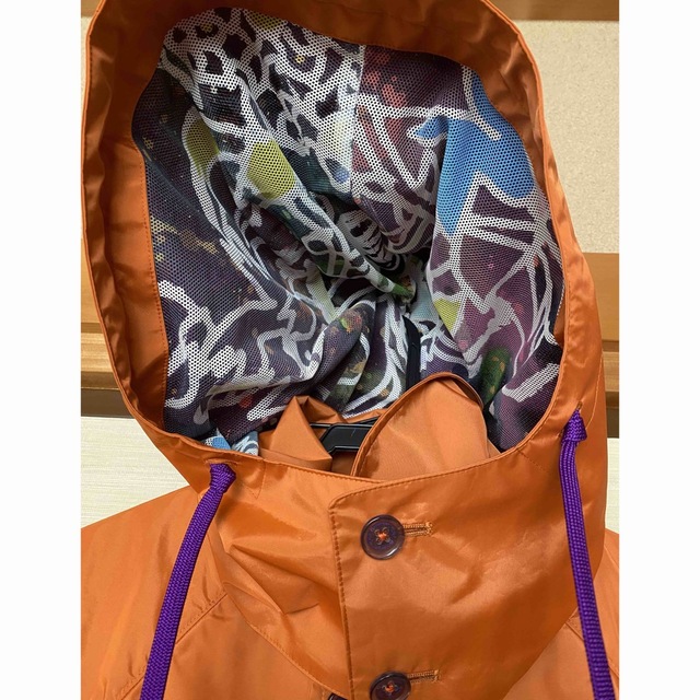 美品'ヤンチェオンテンバールJ_OxSANYO COATレインコートMオレンジ-