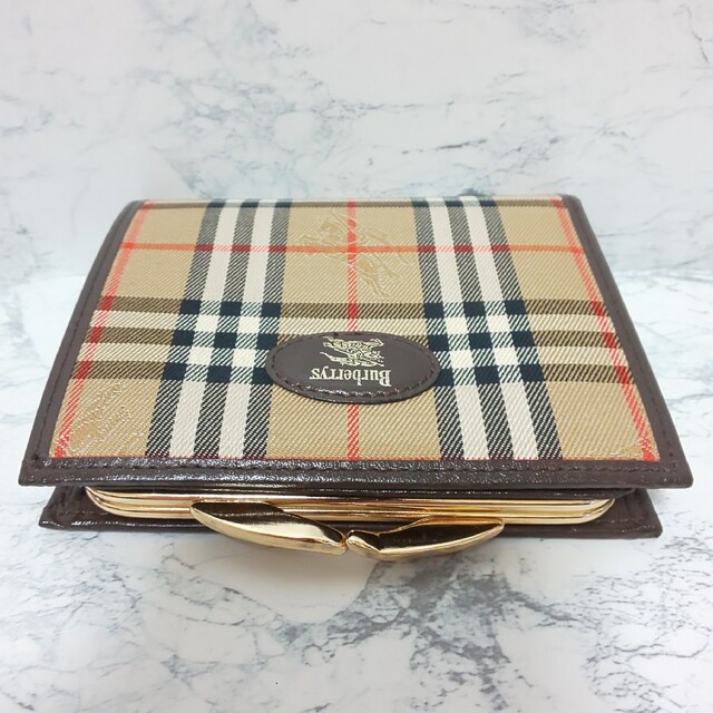 新品同様】Burberrys がま口コンパクトウォレット ノバチェック ホース