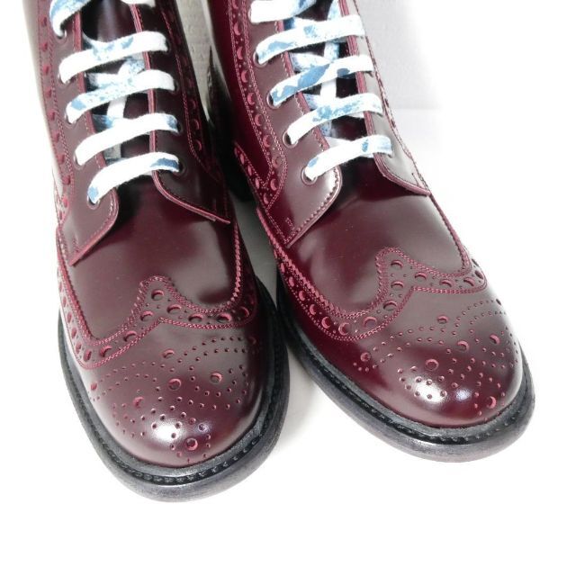 未使用級 BURBERRY バークスビー レザー ウイングチップ ブーツ UK9