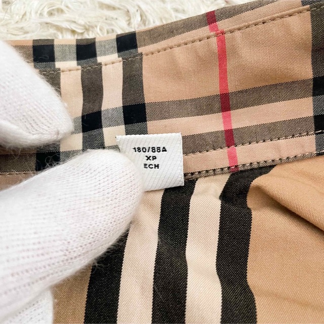 極美品 現行 バーバリー シャツ パッチワーク ノバチェック ハニー