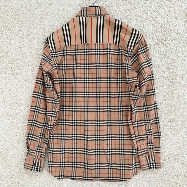 極美品 現行 バーバリー シャツ パッチワーク ノバチェック ハニー