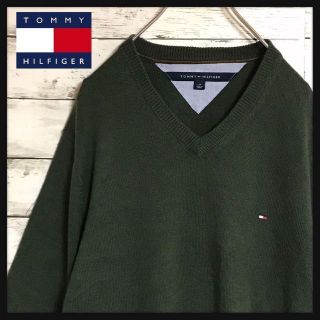 トミーヒルフィガー(TOMMY HILFIGER)の【美品】トミーヒルフィガー⭐︎ロゴ入りセーター　人気カラー　F125(ニット/セーター)