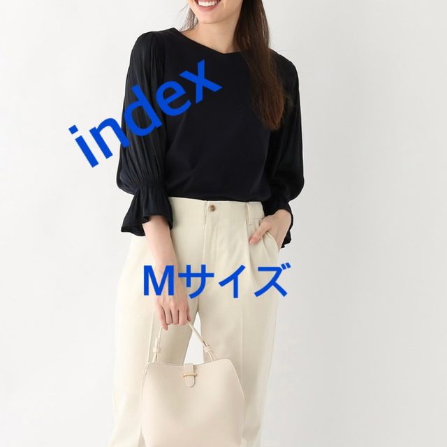 INDEX(インデックス)の3072 index ワールド トップス ネイビー M 新品未使用 レディースのトップス(カットソー(長袖/七分))の商品写真