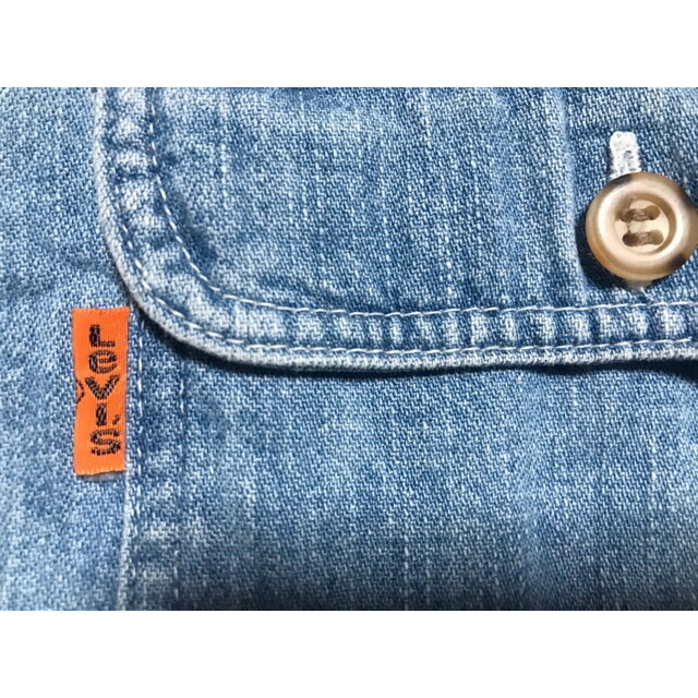 リーバイス Levi's デニムシャツ 長袖シャツ オレンジタブ ブルー M