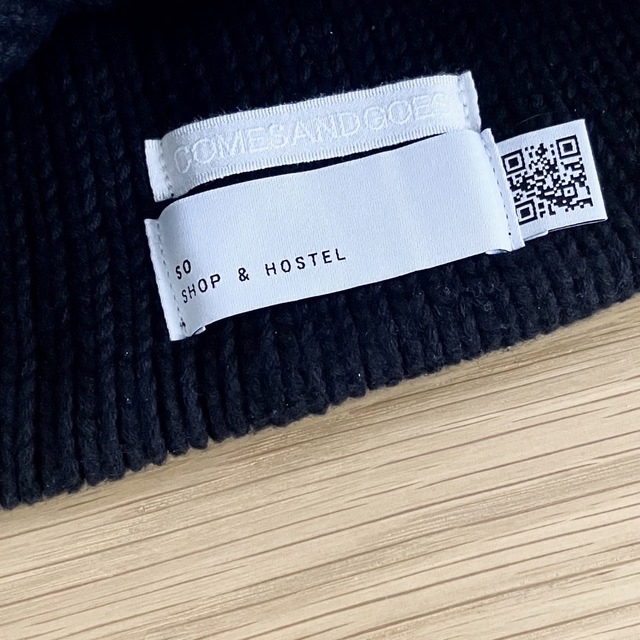 SO ORIGINAL BIG COTTON KNIT CAP BLACK 帽子 SO ORIGINAL BIG COTTON KNIT CAP BLACK 帽子