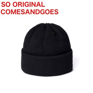 カムズアンドゴーズ(COMESANDGOES)のSO ORIGINAL BIG COTTON KNIT CAP BLACK(ニット帽/ビーニー)