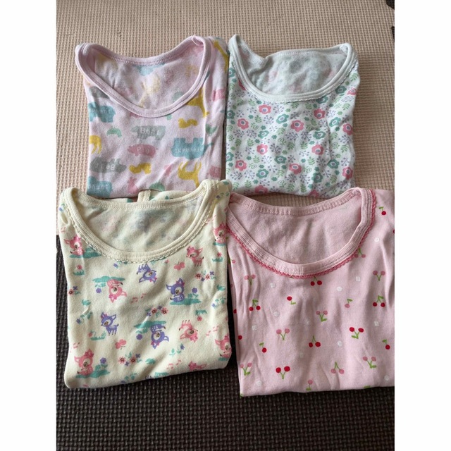 半袖シャツ4枚セット キッズ/ベビー/マタニティのキッズ服女の子用(90cm~)(下着)の商品写真