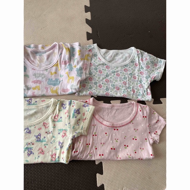 半袖シャツ4枚セット キッズ/ベビー/マタニティのキッズ服女の子用(90cm~)(下着)の商品写真