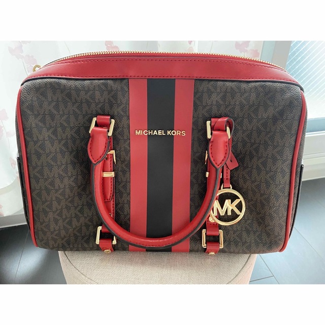 Michael Kors 2WAYバッグ (ブラウン/レッド)サッチェルバッグ