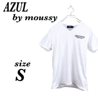 アズールバイマウジー(AZUL by moussy)のAZUL bymoussy アズール　Tシャツ　ロゴTシャツ　ホワイト(Tシャツ/カットソー(半袖/袖なし))