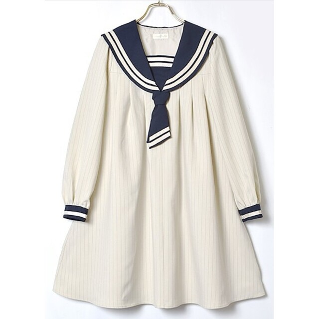 Emily Temple cute - メロディバスケットSailorAcademyアイボリー地ストライプセーラーワンピ