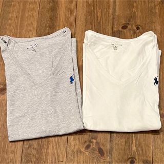 ポロラルフローレン(POLO RALPH LAUREN)の【まとめ売り】ラルフローレン ✳︎半袖✳︎Tシャツ✳︎夏服✳︎白✳︎Ｖネック(Tシャツ(半袖/袖なし))