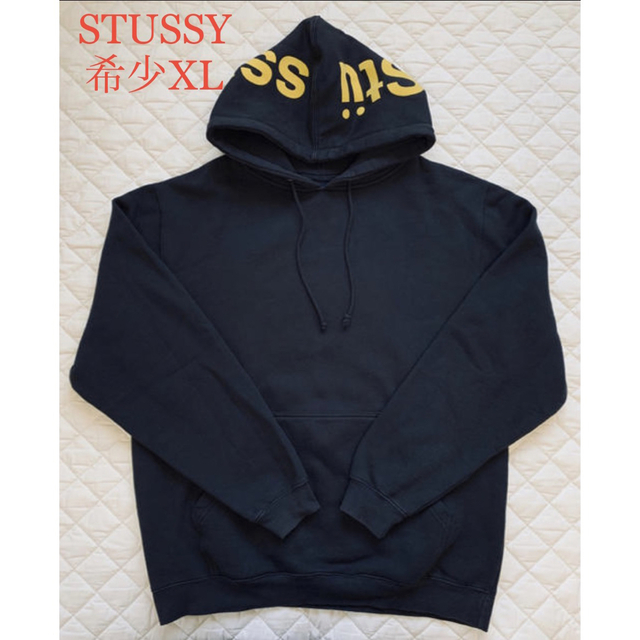 90s stussy gold logo hoodie