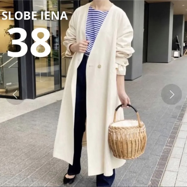 SLOBE IENA（スローブイエナ）ドライコットンAラインノーカラーコート