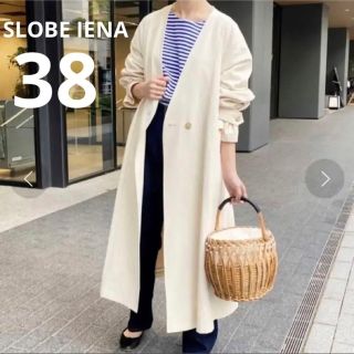 スローブイエナ(SLOBE IENA)のSLOBE IENA（スローブイエナ）ドライコットンAラインノーカラーコート(ロングコート)