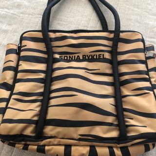 ソニアリキエル(SONIA RYKIEL)のソニアリキエルの茶✖️黒のゼブラ柄バック(ショルダーバッグ)