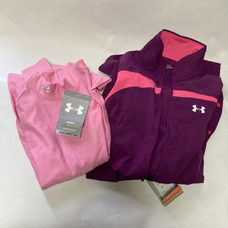 アンダーアーマー(UNDER ARMOUR)のランニングウェア　長袖　UVカット　ピンク　紫　新品　アンダーアーマー　Mサイズ(Tシャツ(長袖/七分))