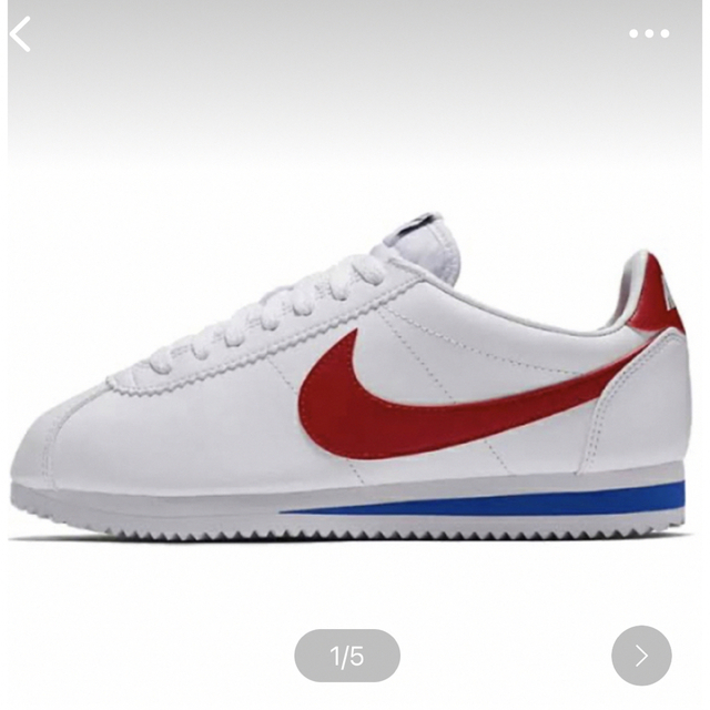 NIKE(ナイキ)のNIKE CLASSIC CORTEZ ナイキ コルテッツ 白赤  24.5cm レディースの靴/シューズ(スニーカー)の商品写真