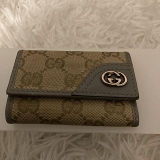 Gucci - GUCCI GG キャンバス キーケース 6連 インターロッキング