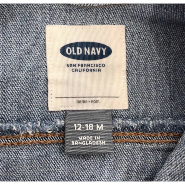 Old Navy(オールドネイビー)の春夏ベイビーアウター美品Old Navyデニム ジャケット 80cm 90cm キッズ/ベビー/マタニティのキッズ服男の子用(90cm~)(ジャケット/上着)の商品写真