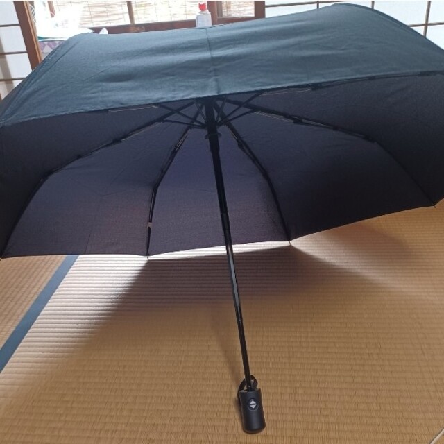 折りたたみ傘  メンズ ワンタッチ 自動開閉　コンパクト 黒　98センチ メンズのファッション小物(傘)の商品写真