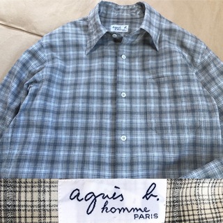 アニエスベー(agnes b.)のアニエスベー agnes b Homme チェックシャツ M程度 長袖シャツ(シャツ)