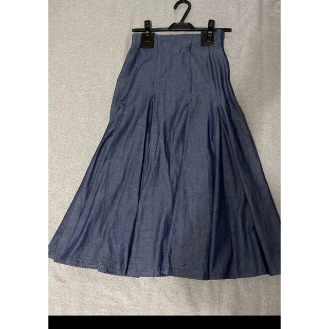 PROPORTION BODY DRESSING(プロポーションボディドレッシング)のデニムフレアスカート　春夏秋 レディースのスカート(ロングスカート)の商品写真