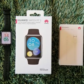 ファーウェイ(HUAWEI)のHUAWEI WATCH FIT 2-アクティブモデル /ミッドナイトブラック(腕時計(デジタル))