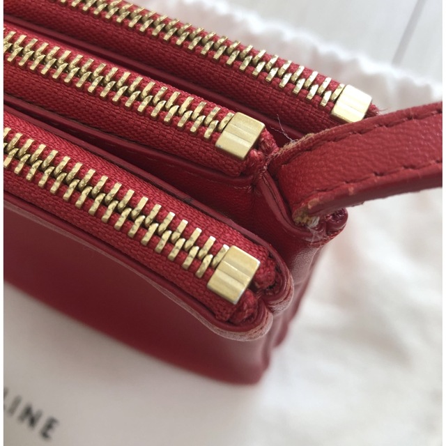 celine(セリーヌ)のCéline trio bag red /セリーヌ トリオ スモール レディースのバッグ(ショルダーバッグ)の商品写真