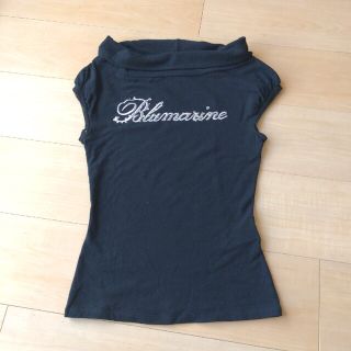 ブルマリン(Blumarine)のブルマリン 黒トップス 38 Blumarin Blugirl(カットソー(半袖/袖なし))