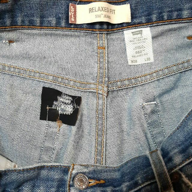 【575】00’sリーバイス550ビッグブラックバギー USA規格 黒太いW38 【575】00’sリーバイス550ビッグブラックバギー USA規格 黒太いW38