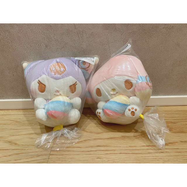 マイメロディクロミましゅまるむ　ツイストマシュマロ　ぬいぐるみ2 エンタメ/ホビーのおもちゃ/ぬいぐるみ(ぬいぐるみ)の商品写真