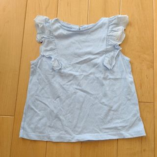 ジャカディ(Jacadi)のjacadi フリル袖 水色 4a/104cm(Tシャツ/カットソー)